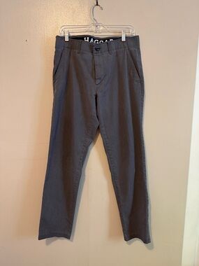 Haggar Men's Charcoal Straight Leg Chinos